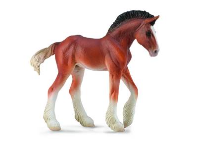 Figurine Collecta 88625 - Poulain Clydesdale Baie - Taille M – Collecta Figurine des Chevaux