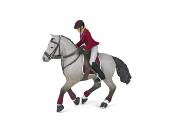 Figurine Cheval de concours et sa cavalière - Equitation - Papo 51563