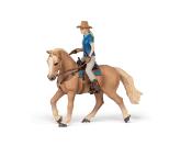 Figurine Cheval western et sa cavalière - Equitation - Papo 51566