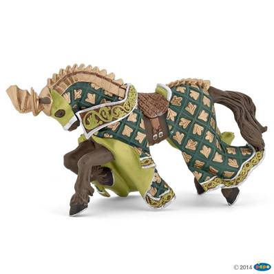 Figurine Cheval du Maitre des armes cimier dragon - Figurine Fiction et Légende - Papo 39923
