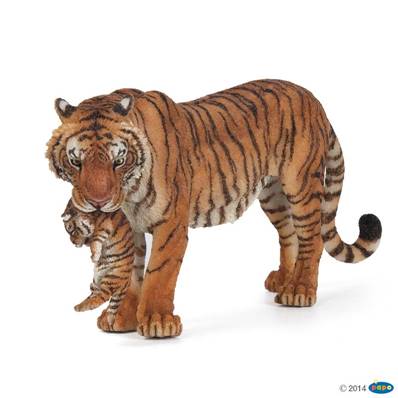 Figurine Tigresse et son bébé - Figurines des Animaux Sauvages - Papo 50118